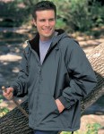  Tri-Mountain 8480 Conqueror-Men's Nylon Hooded Jacket With Fleece Lining.