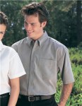  Tri-Mountain 858 Delegate-Men's Rayon/Poly Short Sleeve Shirt With Mini-Houndstooth Pattern.