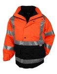  Tri-Mountain 8980 Industry-3-In-1 System Waterproof Safety Parka. Ansi Class 3.