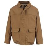 Brown Duck Lined Bomber Jacket - EXCEL FR ComforTouch