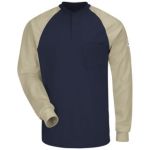 1.107 SEL4 Long Sleeve Color-Block Tagless Henley Shirt - EXCEL FR