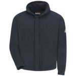 Zip-front Hooded Fleece Sweatshirt - Modacrylic blend