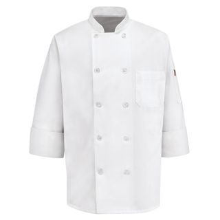 1.368 0415 Mens Ten Pearl Button Chef Coat
