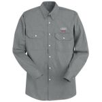 0.788 SH10 Mens Heathered Poplin Uniform Shirt