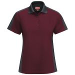 Womens Short Sleeve Performance Knit Two-Tone Polo