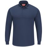 1 SK6L Mens Long Sleeve Performance Knit Polo
