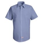 0.769 SS26 Mens Specialized Pocketless Polyester Work Shirt