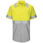 0.848 SY24_Class2Level2 Hi-Visibility Color Block Work Shirt Class 2 Level 2