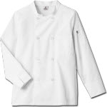 White Swan 18017 Five Star Unisex Long Sleeve Moisture Wicking Mesh Back Chef Coat