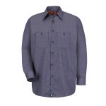  PI 65/35 Men?s Long Sleeve Microcheck Industrial Work Shirt