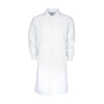  PI 100% MVS Spun Polyester Gripper Snap Butcher Frock, Knit Cuff, No Pocket