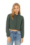  SanMar Bella + Canvas BC7502, BELLA+CANVAS  Womens Sponge Fleece Cropped Fleece Hoodie.