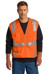  SanMar CornerStone CSV104, CornerStone  ANSI 107 Class 2 Mesh Six-Pocket Zippered Vest.