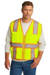  SanMar CornerStone CSV105, CornerStone  ANSI 107 Class 2 Surveyor Zippered Two-Tone Vest.