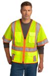  SanMar CornerStone CSV106, CornerStone  ANSI 107 Class 3 Surveyor Mesh Zippered Two-Tone Short Sleeve Vest.
